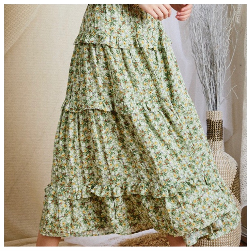 #22 Boho chic floral print tiered midi dress - Picture 5 of 6